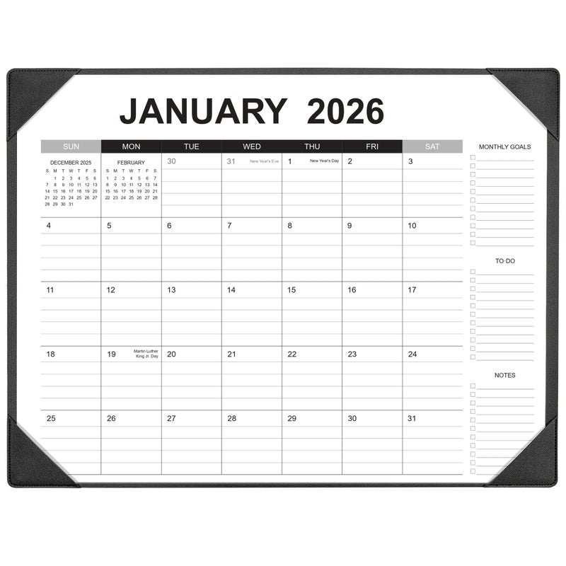 Adronix Desk Calendar 20262027 with Desk Mat 22 x 17 Large Desk Pad Calendar Runs from January 2026 to June 2027 Office Supplies Desktop Monthly Calendar for Home Office - Image 2