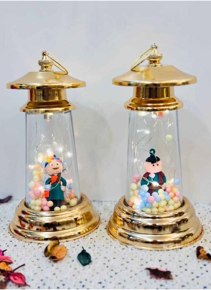 Generic - Ramadan bag + 7 gifts (Fananis gold lantern + black Kaaba lantern + scented candle + electronic candle + Ramadan figures medallion + small white lantern + transparent lantern) - Image 1