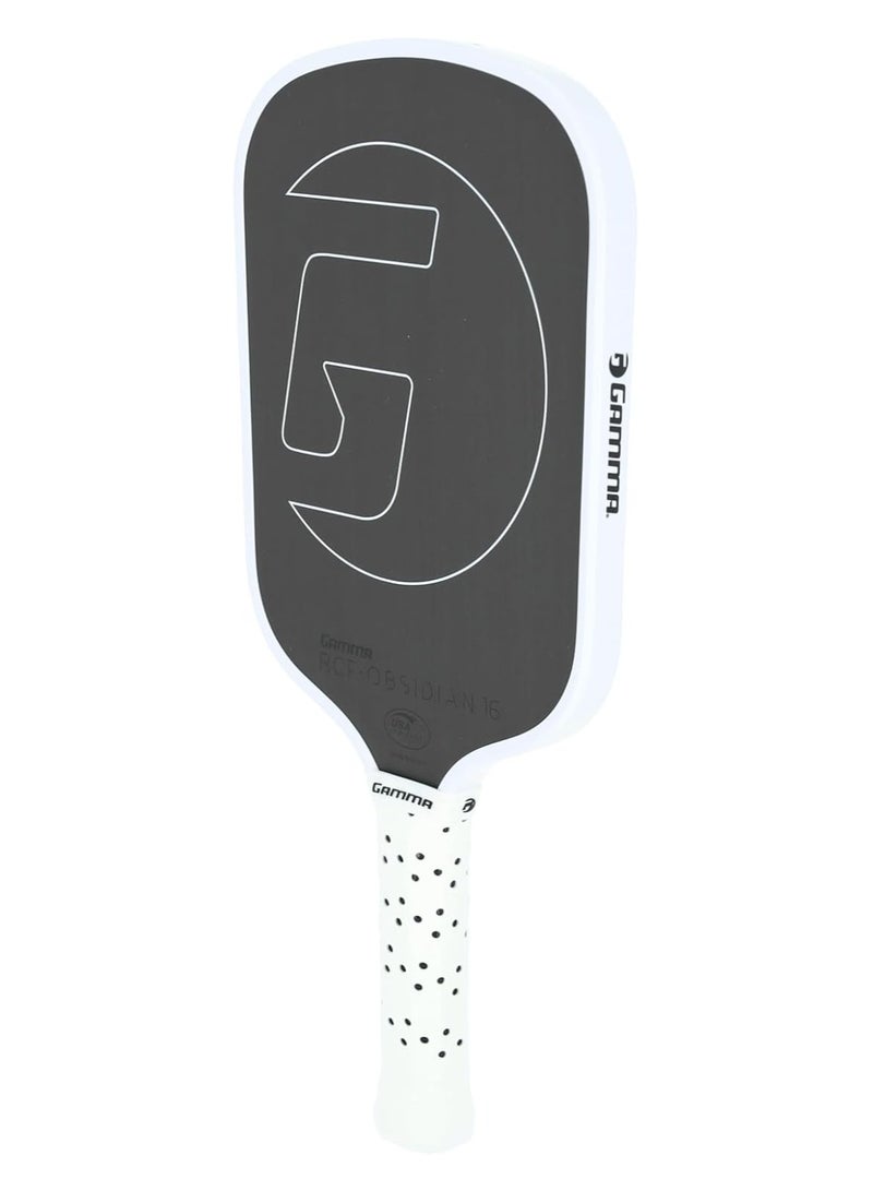 Gamma GAMMA Obsidian 16 Carbon Fiber Pickleball Paddle with 16mm Core, Comfortable Molded Foam Handle, and Customizable Handle Weight System  - Image 3