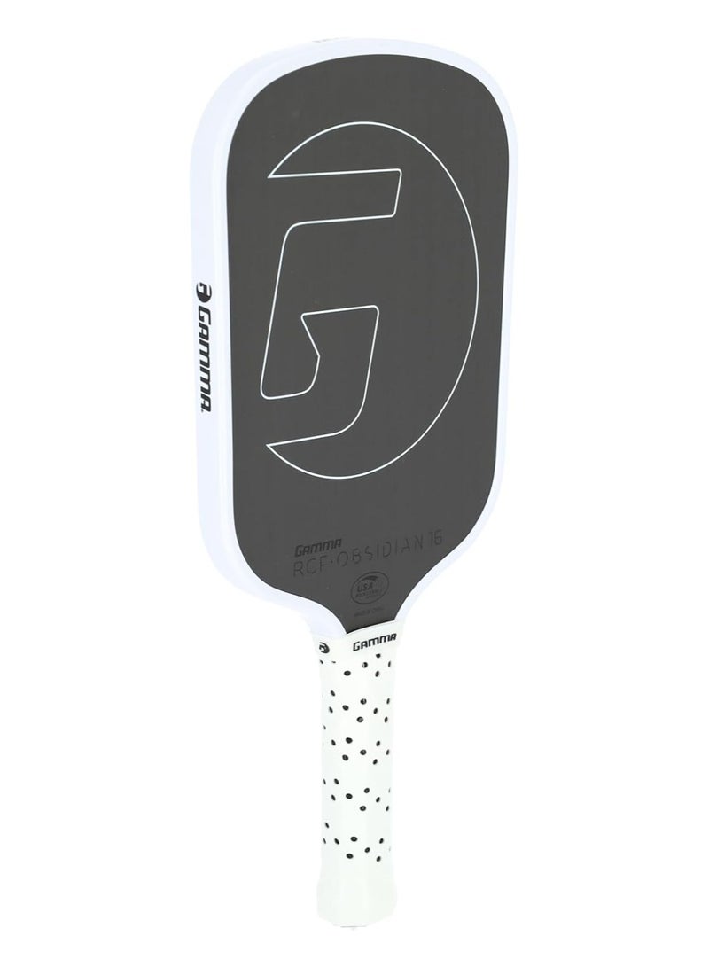 Gamma GAMMA Obsidian 16 Carbon Fiber Pickleball Paddle with 16mm Core, Comfortable Molded Foam Handle, and Customizable Handle Weight System  - Image 2
