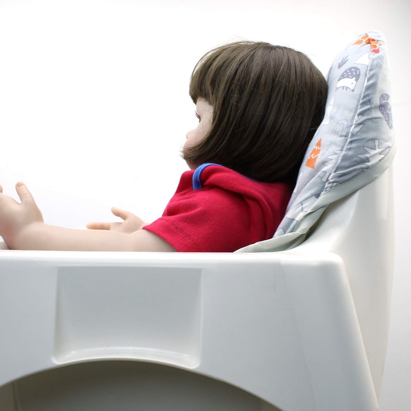 ZARPMA Cotton Seat Covers for IKEA Antilop Highchair, Padded, Forest Pattern Foldable Baby Highchair Cover for IKEA Child Chair Cushion (Grey Forest) - Image 3