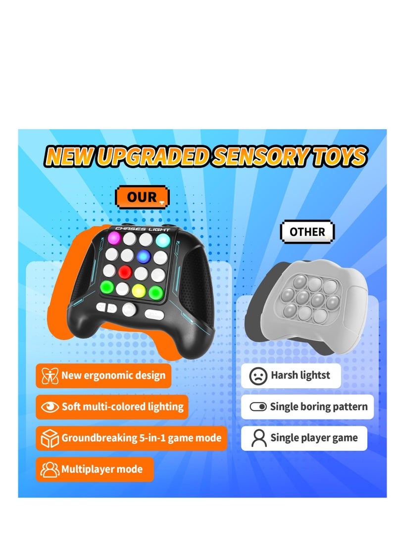 SYOSI - Fast Push Game Toys Handle, 5 Modes In 1 Flashing Handheld Game for Teens​ Adults, 2024 New Electronic Brain & Memory Game, Quick Push Buttons Gamepad Toys Birthday Gift for Kids - Image 1