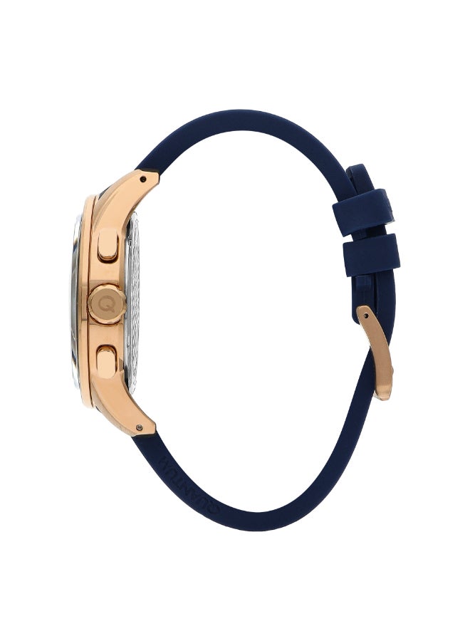 Quantum Men's Watch, Multi Function Display and Silicone Strap - ADG991.499, Blue - Image 2