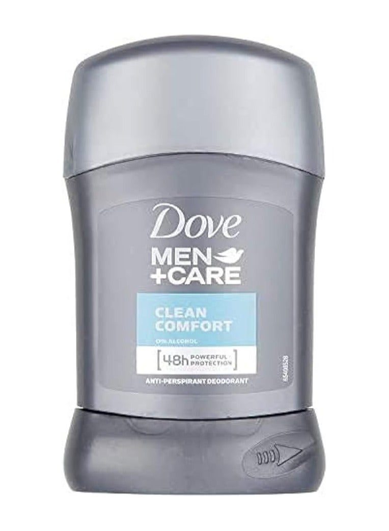 دوف مزيل عرق دوف مين+كير كلين كومفورت المضاد للتعرق، بتقنية مرطبة بنسبة ¼ لحماية تدوم 48 ساعة من العرق والرائحة، 6 × 50 مل - Image 1