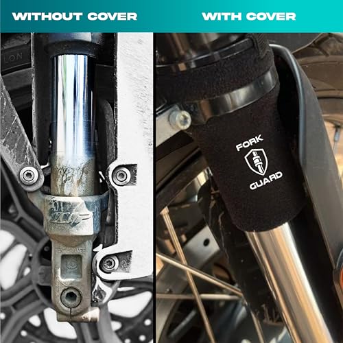 MIKANIX Bike Front Shocker Fork Seal Guard Covers to Protect Suspension Forks from Dust, Dirt, Water, and Debris & Help Extend The Life of The Shocker Universal for All Motorcycle - Image 2