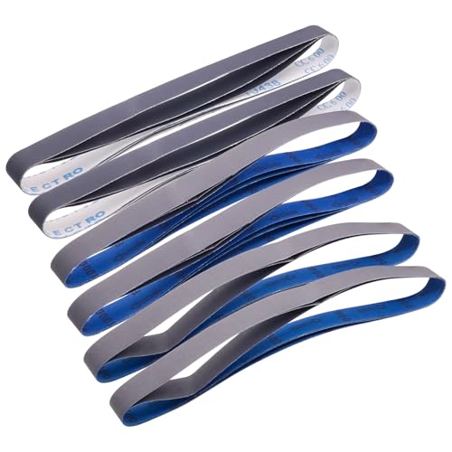 SHUTTLE GENIUS 18 Pack 1 x 30 Sanding Belts, Extra Fine Grit Silicon Carbide Sanding Belt, 6 Pcs Each of 600, 800, 1000 Grits Sanding Belt for Knife Sharpening - Image 1