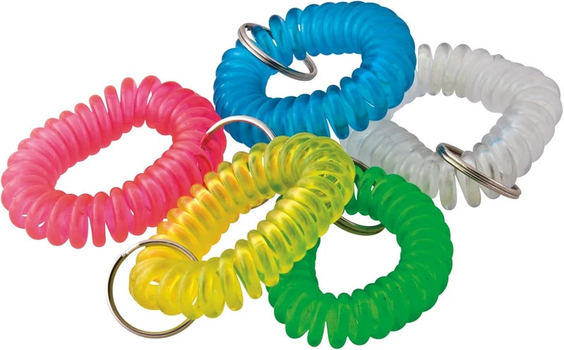 Baumgartens Wrist Coil Key Chain Translucent Assorted Colors - Image 1