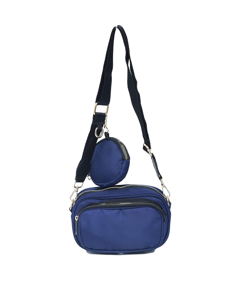 Donicy Women's Stylish Parachute Camera Design Sling Bag, Blue - Image 1