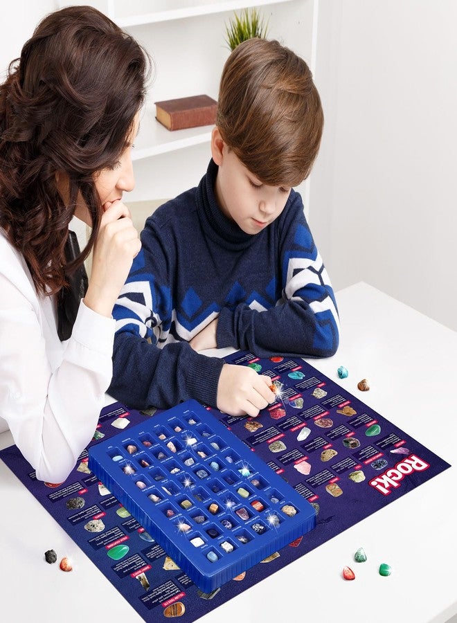 XXTOYS Rocks Collection 48 PCS Rock and Mineral Education Set Gemstones for Kids Geology Gem Kit with Tiger’s Eye Rose Quartz Red Jasper and More Identification Guide STEM Science Education - Image 3