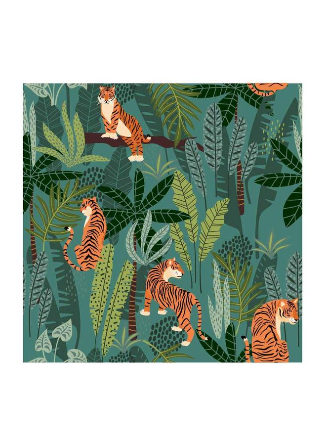 Bluejw Year Of The Tiger Animal Texture Self-Adhesive Wallpaper Wallpaper Waterproof Removable Living Room Wall Sticker RW201-220 - Image 1