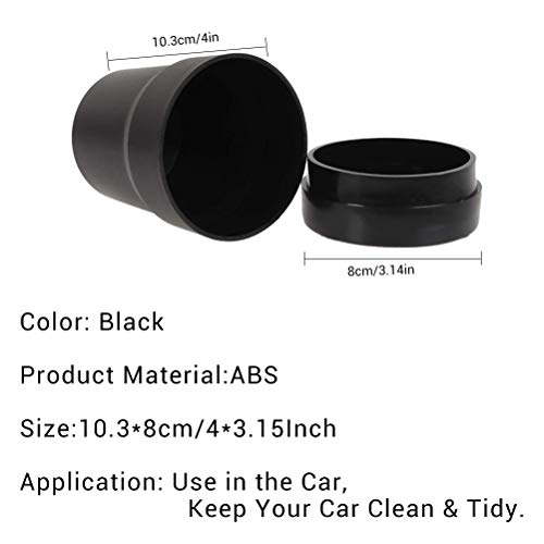 FIOTOK Car Trash Can with Lid, Mini Auto Garbage Can Leakproof Vehicle Trash Bin Fits Cup Holder in Console or Door for Automotive Car, Home, Office, Kitchen, Dinning Room 2 Packs - Image 3