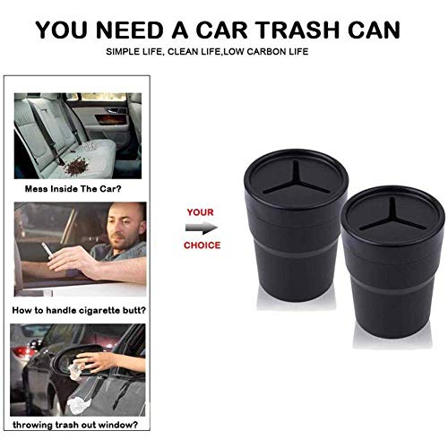 FIOTOK Car Trash Can with Lid, Mini Auto Garbage Can Leakproof Vehicle Trash Bin Fits Cup Holder in Console or Door for Automotive Car, Home, Office, Kitchen, Dinning Room 2 Packs - Image 5