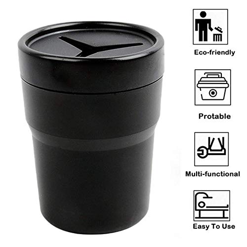 FIOTOK Car Trash Can with Lid, Mini Auto Garbage Can Leakproof Vehicle Trash Bin Fits Cup Holder in Console or Door for Automotive Car, Home, Office, Kitchen, Dinning Room 2 Packs - Image 4