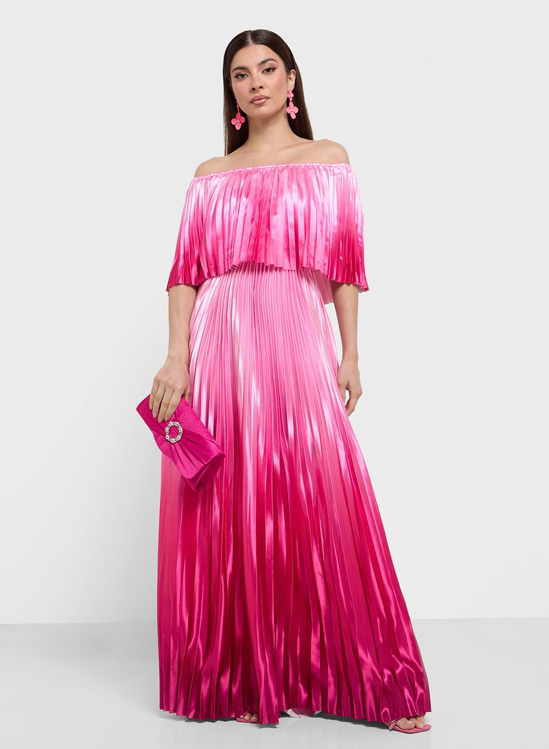 ELLA Ombre Pleated Dress  - Image 4