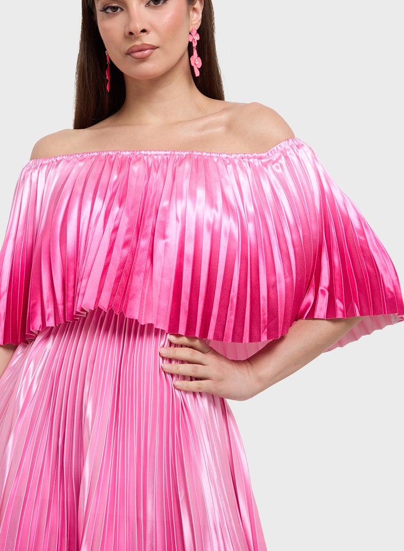 ELLA Ombre Pleated Dress  - Image 3