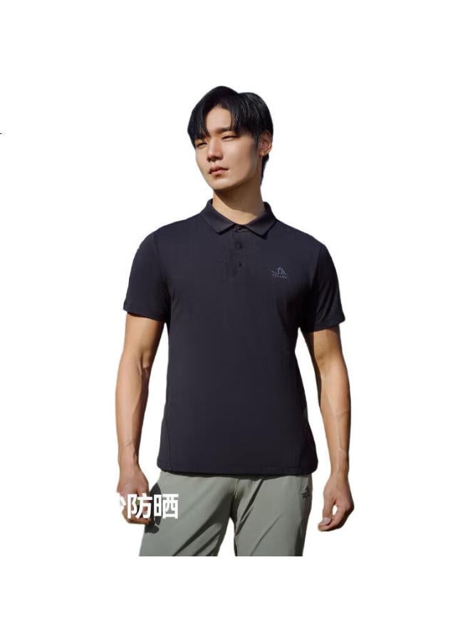 PELLIOT Outdoor Quick-Drying T-Shirt Men'S Spring And Summer New Sweat-Absorbing Antibacterial Polo Shirt High Elasticity Sunscreen Short Sleeve 115215039 White M - Image 2