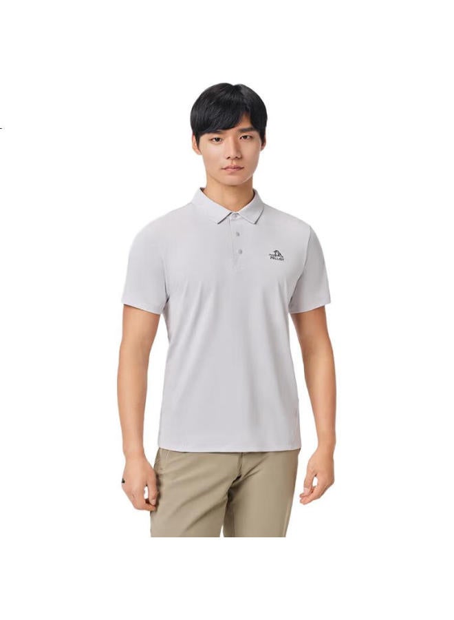 PELLIOT Outdoor Quick-Drying T-Shirt Men'S Spring And Summer New Sweat-Absorbing Antibacterial Polo Shirt High Elasticity Sunscreen Short Sleeve 115215039 White M - Image 3