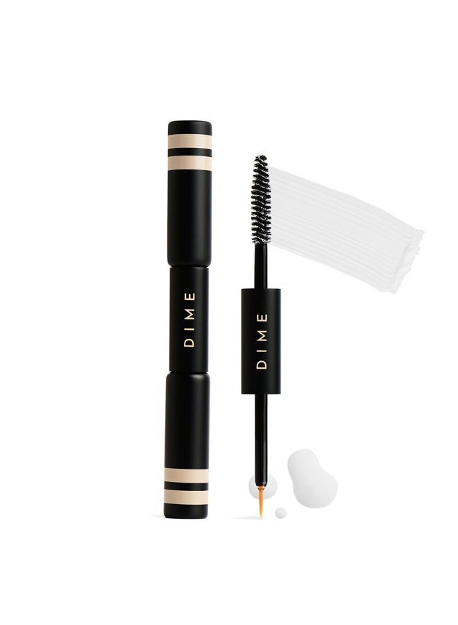 DIME Beauty Boost Duo, Travel-Sized Eyelash Boost Serum and Eyebrow Enhancing Gel Combo, Lash and Eyebrow Growth Serum, 3 ml of Each - Image 1