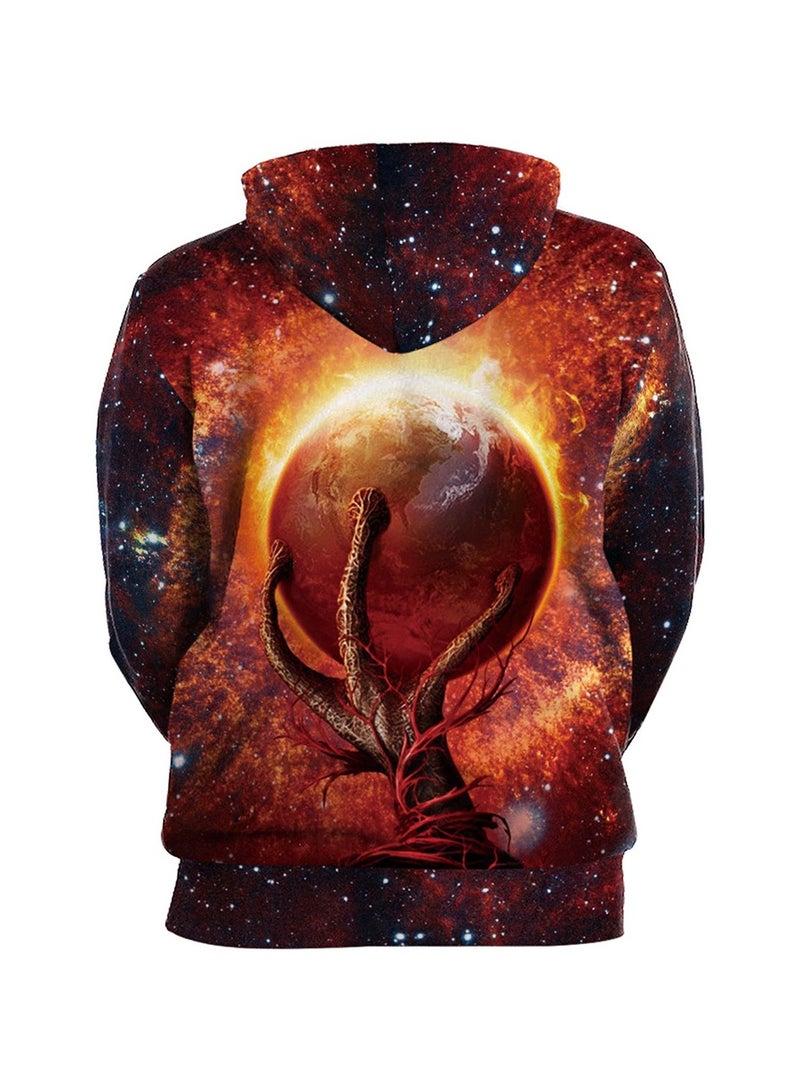 Loquat Loose Hooded 3D Digital Printed Sweater  - Image 2