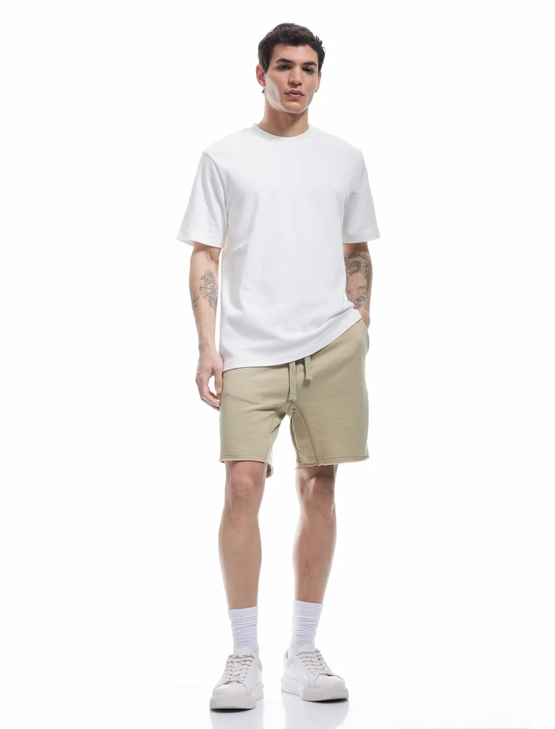 كوتون Drawstring Shorts