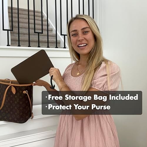 Purse Bling حقيبة بلينغ نيفر فول GM شكل القاعدة، شكل الحقيبة لحقائب LV نيفر فول وغيرها من حقائب LV، جلد نباتي (فوشيا، GM) - Image 3