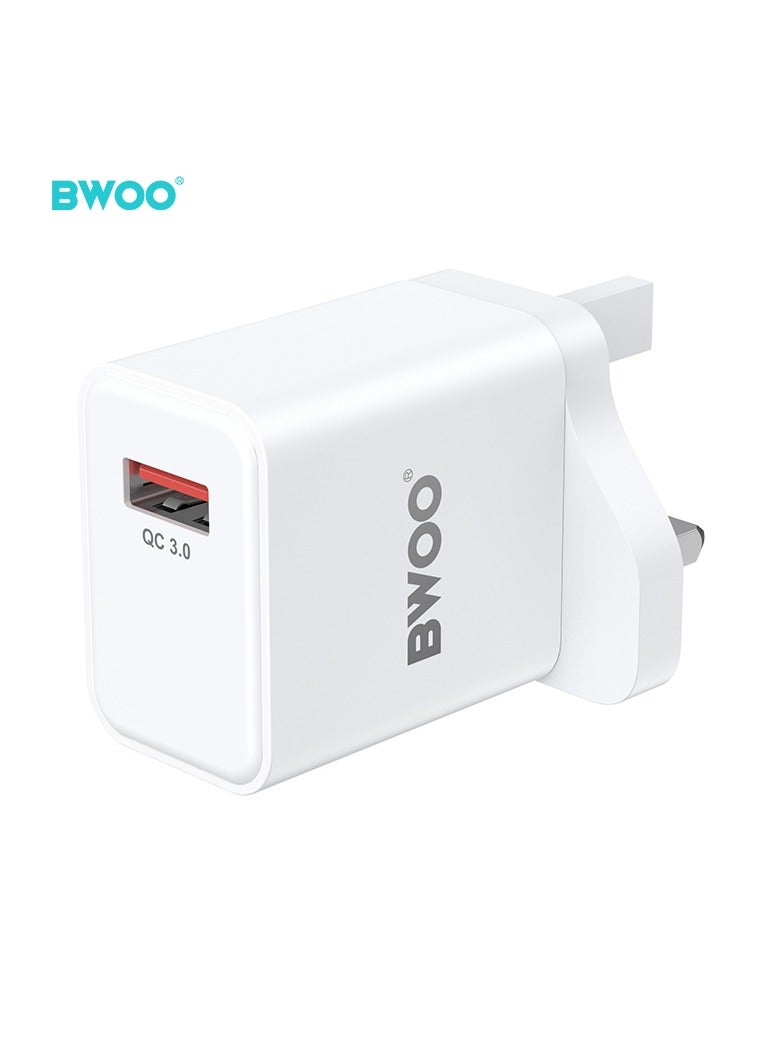 BWOO Qc 18W Fast Charging Uk Wall Charger - Image 2