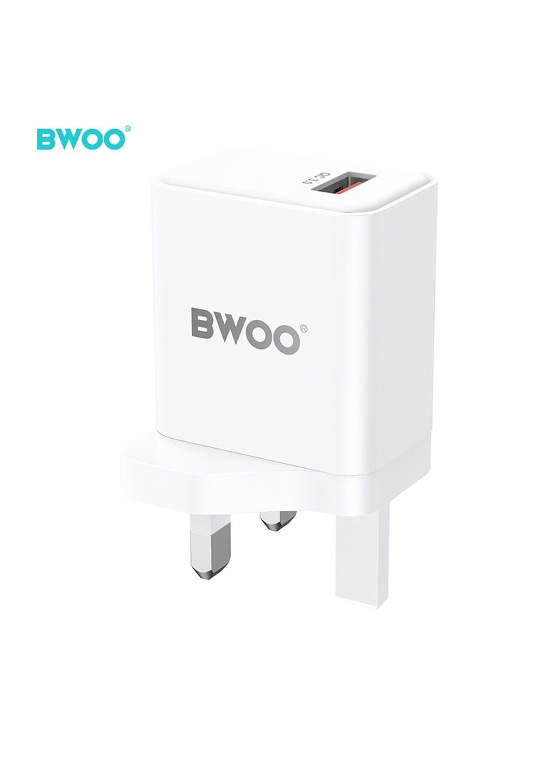 BWOO Qc 18W Fast Charging Uk Wall Charger - Image 1