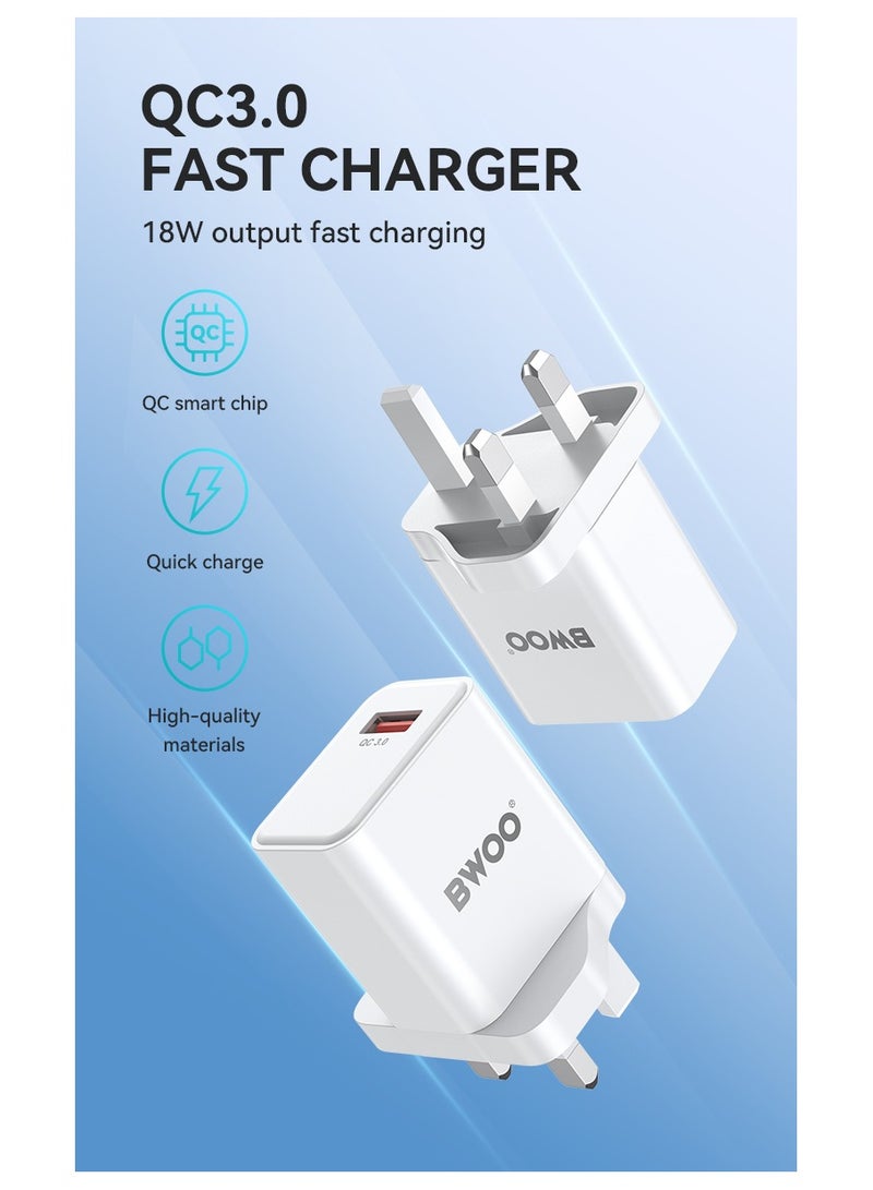 BWOO Qc 18W Fast Charging Uk Wall Charger - Image 4