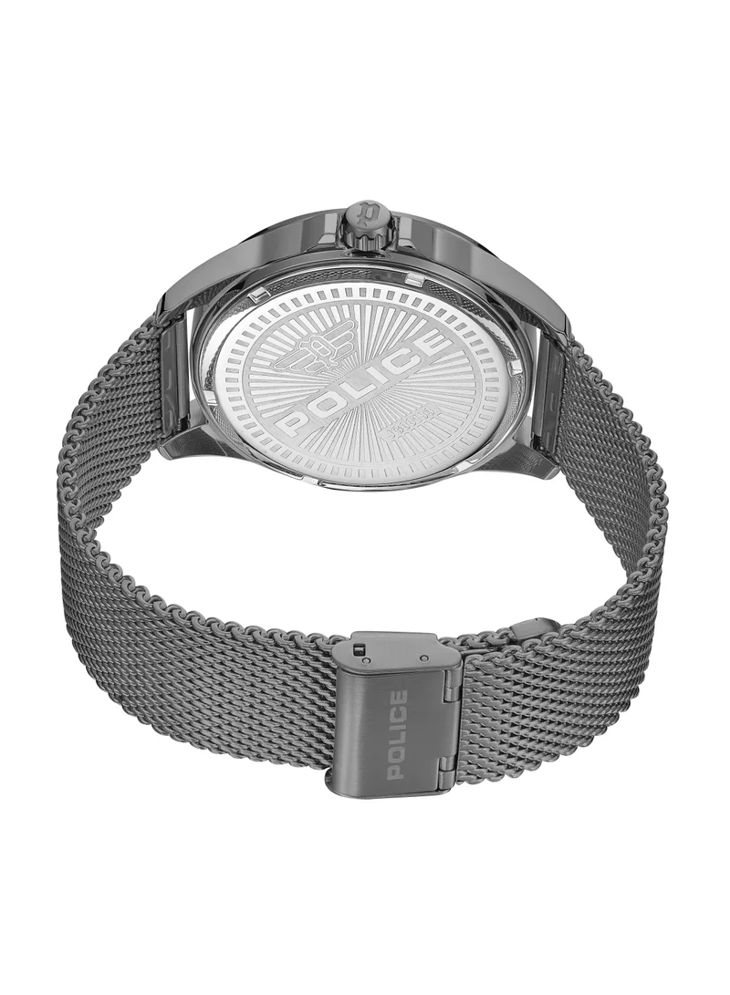 POLICE Men's Barwara 45mm Men's Analog Watch with Gunmetal Stainless Steel Bracelet