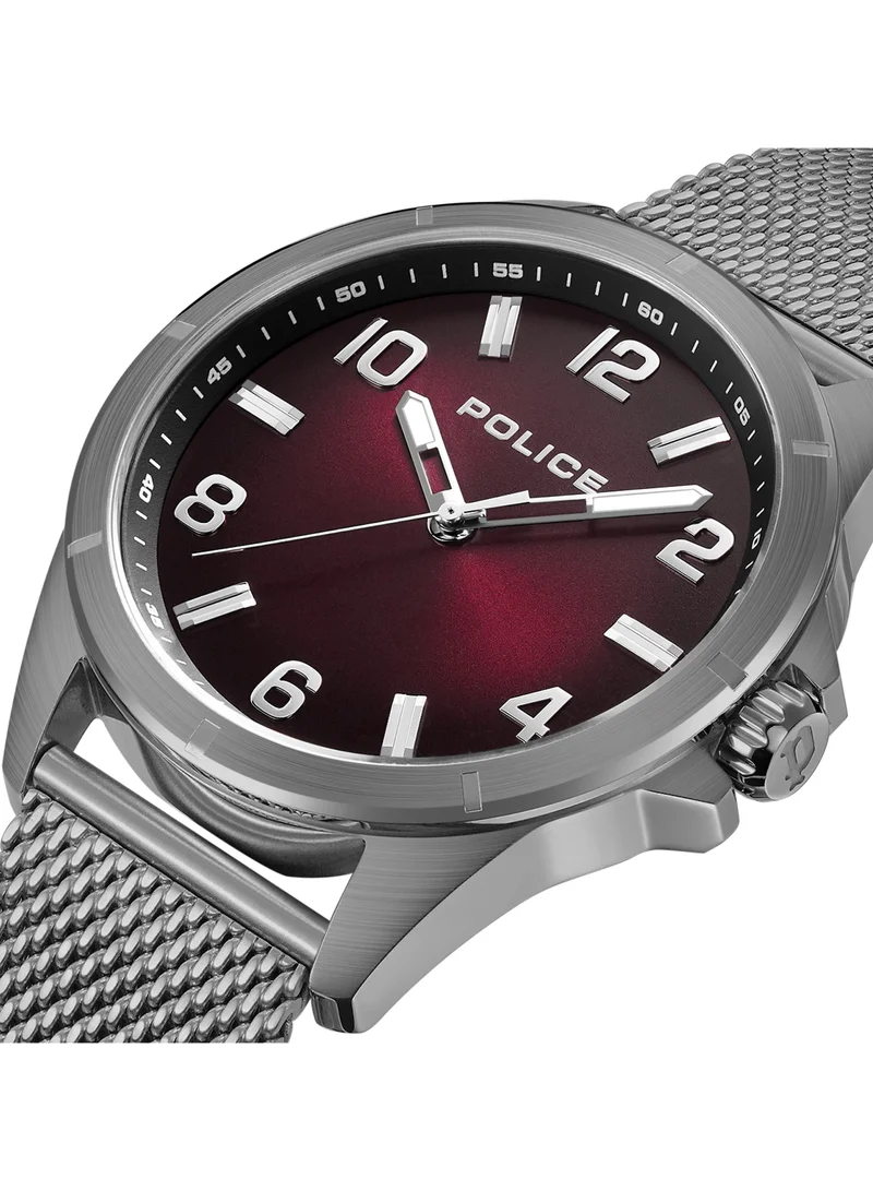 POLICE Men's Barwara 45mm Men's Analog Watch with Gunmetal Stainless Steel Bracelet