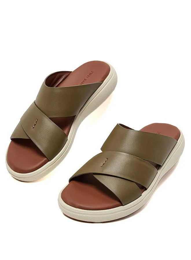 Steve Madden  SMD 200-OLIVE Green Men's Comfort Sandals for Men | Best Price UAE