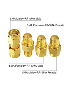 SUNSAR 4 Pcs SMA Female to RP-SMA Male Jack Adapter SMA Male Plug to SMA Female Connector Coaxial Coax Adapter  - Image 2