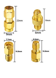 SUNSAR 4 Pcs SMA Female to RP-SMA Male Jack Adapter SMA Male Plug to SMA Female Connector Coaxial Coax Adapter  - Image 3