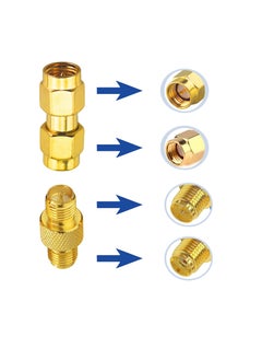 SUNSAR 4 Pcs SMA Female to RP-SMA Male Jack Adapter SMA Male Plug to SMA Female Connector Coaxial Coax Adapter  - Image 4