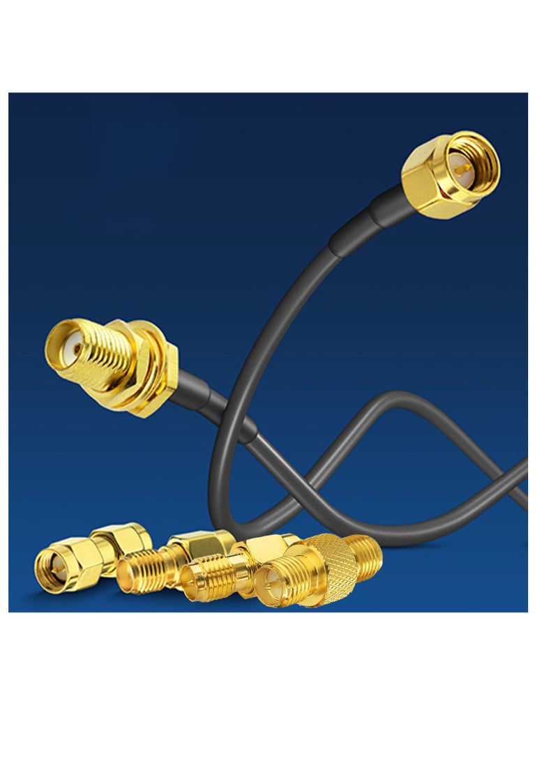 4 Pcs SMA Female to RP-SMA Male Jack Adapter SMA Male Plug to SMA Female Connector Coaxial Coax Adapter