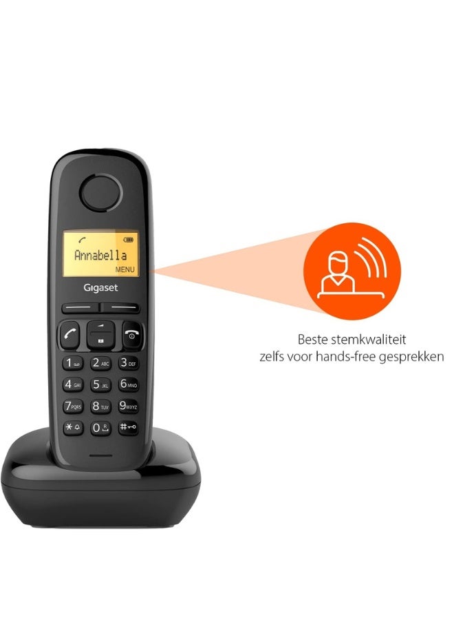 Gigaset A270 Cordless Phone with Backlit Graphic Display, Hands-Free Speaker, Long Battery Backup, Large Contact Storage & Easy Dial Buttons - Image 2