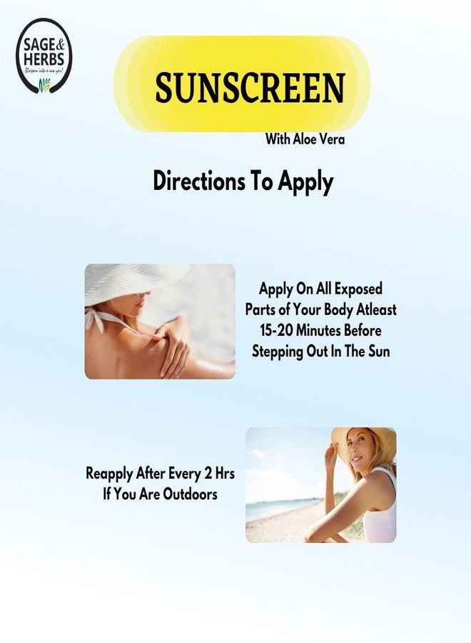 Sage & Herbs 50 spf Sunscreen Ultra Protective Lotion For All Types Skin Lightening With Extract Natural 50 ml - Image 4
