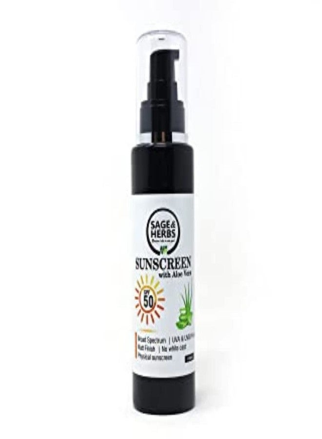 Sage & Herbs 50 spf Sunscreen Ultra Protective Lotion For All Types Skin Lightening With Extract Natural 50 ml - Image 1
