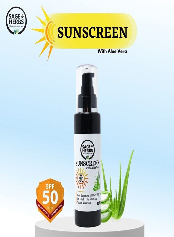 Sage & Herbs 50 spf Sunscreen Ultra Protective Lotion For All Types Skin Lightening With Extract Natural 50 ml - Image 2