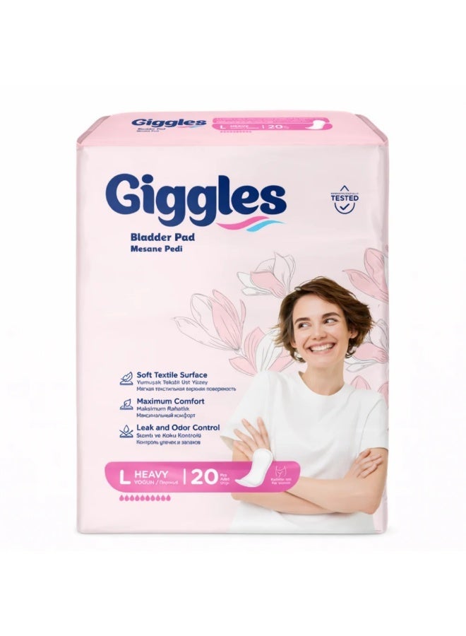 Giggles Sanitary Pads, 20 Pack, Size Large, Provide Comfortable Protection - Image 1