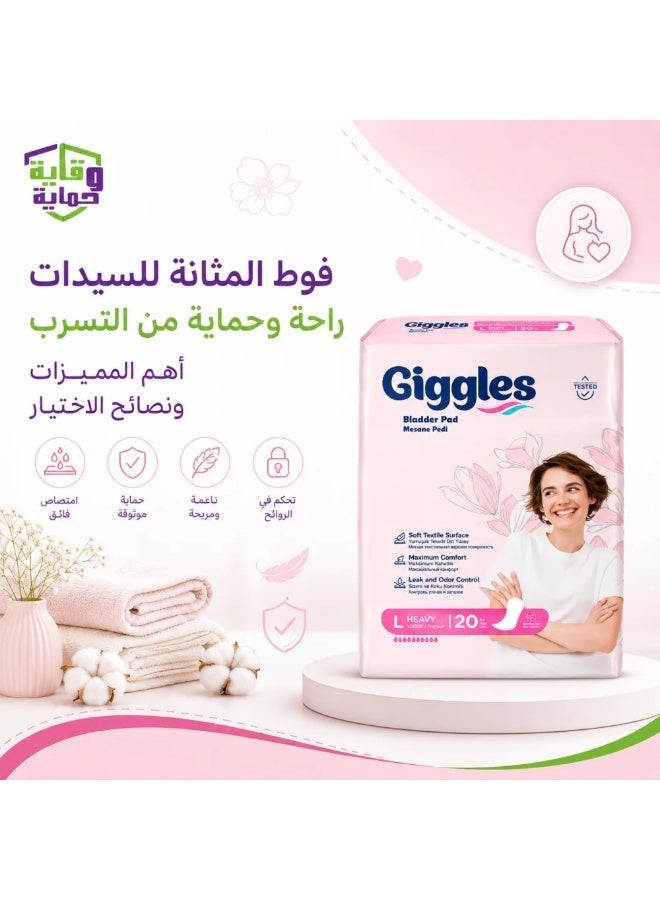 Giggles Sanitary Pads, 20 Pack, Size Large, Provide Comfortable Protection - Image 2