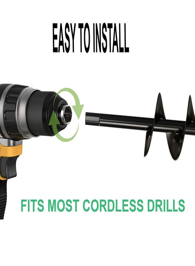 K-Brands Auger Drill Bit for Planting 3 Pack with Extension - Spiral Hole Planter for Bulbs, Fence Posts, and Umbrella Holes - 3/8'' Hex Drive Drill- Gardening Hole Digger Yard Tools - Garden Drill Attachments - Image 4