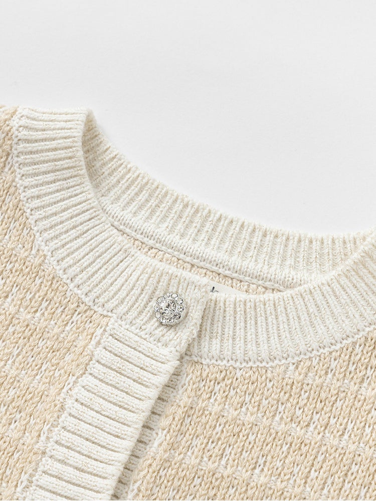 بالابالا كارديغان صوف متباين اللون للبنات - Image 3