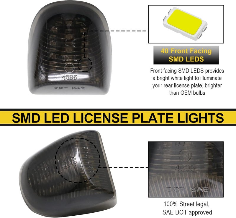 R&F Auto مصباح لوحة الترخيص LED أنبوبي أحمر 6000K من متوافق مع سيارات Silverado & Sierra 1500 2500 3500 HD/Avalanche/Tahoe/Suburban/Traverse/Yukon/Yukon XL/Escalade & ESV/EXT Pickup Tag Lamp - Image 3