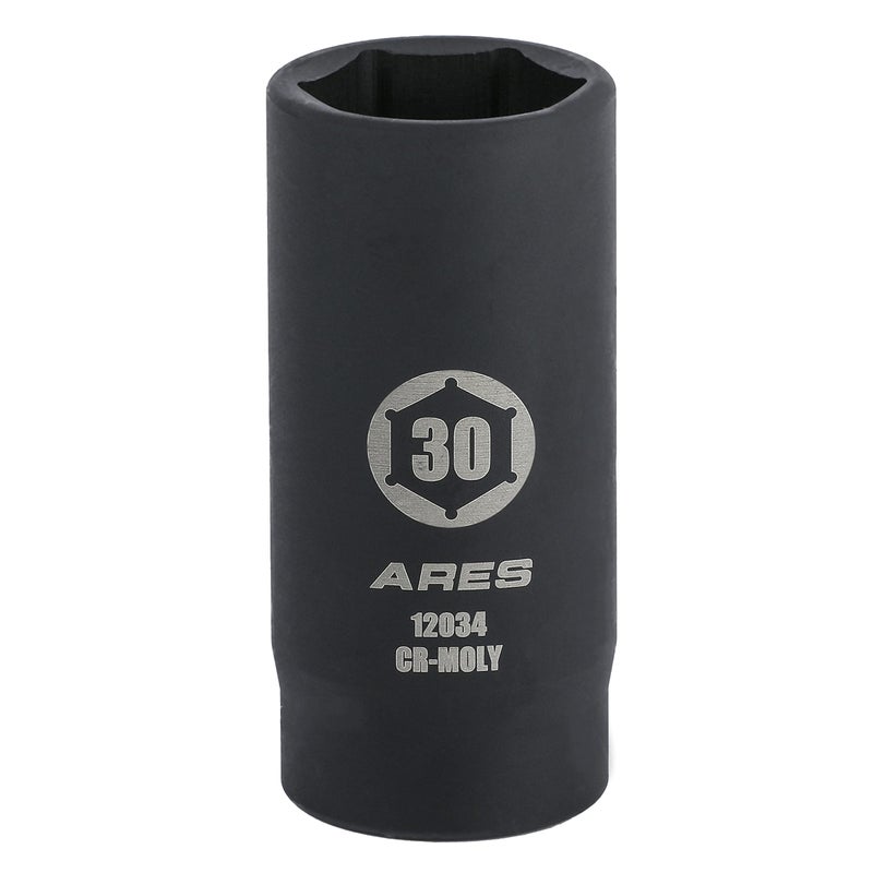 ARES 1203430MM Axle Nut Socket 6 Point Socket Extra Deep 12Inch Drive Impact Socket for Easy Removal of Axle Shaft Nuts - Image 2