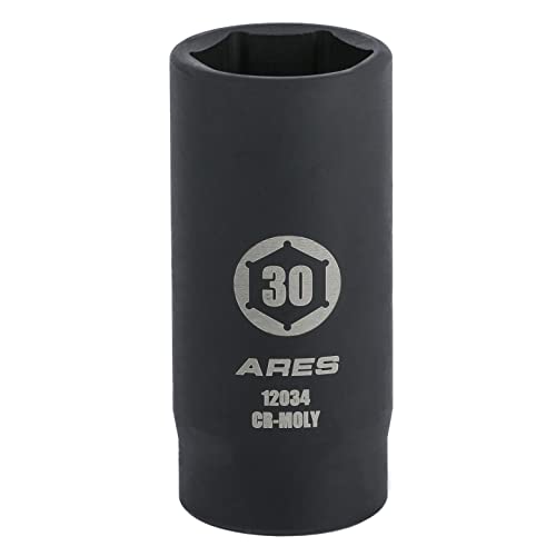 ARES 1203430MM Axle Nut Socket 6 Point Socket Extra Deep 12Inch Drive Impact Socket for Easy Removal of Axle Shaft Nuts - Image 1
