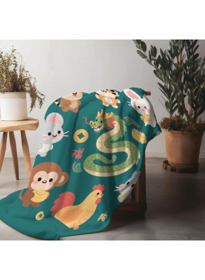 عام بطانية رقيقة من الفانيلا الكرتونية للأطفال والرضع (دافئة ومريحة، ومناسبة للنوم والألعاب) 70 سم * 100 سم - Image 5