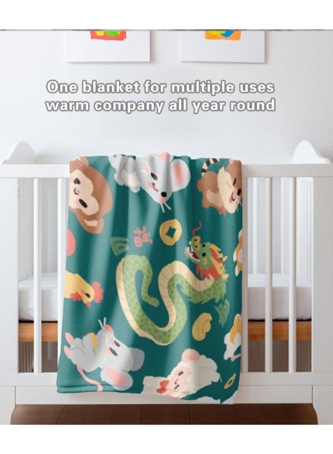 عام بطانية رقيقة من الفانيلا الكرتونية للأطفال والرضع (دافئة ومريحة، ومناسبة للنوم والألعاب) 70 سم * 100 سم - Image 3