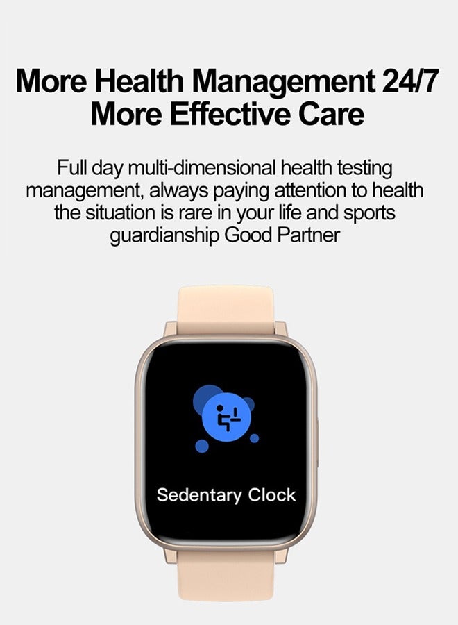 The H9 Model 1.77-Inch Smart Watch (Call Receive/Dial), Bluetooth Smart Bracelet Fitness Watch Smart Watches for Women Men with AI Voice Control Call/Text/Heart Rate/Sleep Monitor, Phone for Android iOS Phones （Gold）  - Image 5