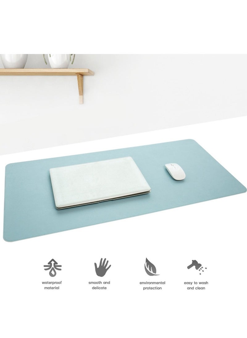 Generic - Waterproof Mouse Pad, Leather Desktop Case With Rubber Non-Slip Base, Easy to Clean, Grey - Image 1